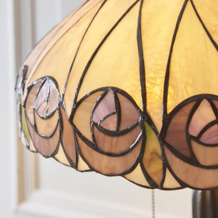 Endon 112184 - Lampe de table Tiffany HUTCHINSON 2xE27/10W/230V Ø 40 cm
