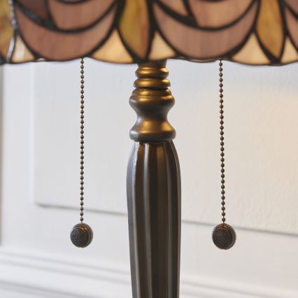 Endon 112184 - Lampe de table Tiffany HUTCHINSON 2xE27/10W/230V Ø 40 cm
