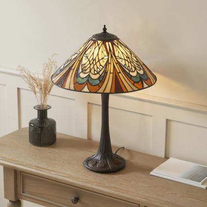 Endon 112185 - Lampe de table Tiffany HECTOR 1xE27/10W/230V Ø 40 cm