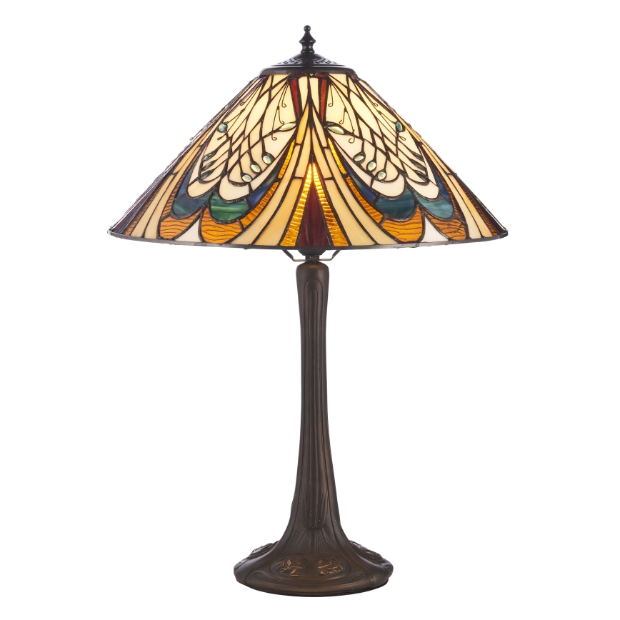 Endon 112185 - Lampe de table Tiffany HECTOR 1xE27/10W/230V Ø 40 cm