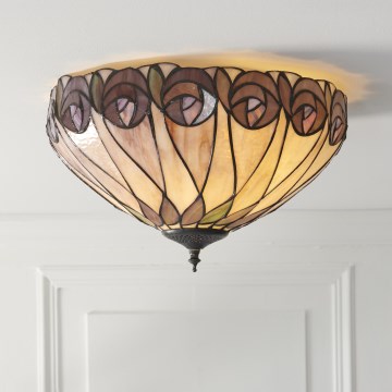Endon 112188 - Plafonnier Tiffany HUTCHINSON 2xE27/60W/230V Ø 40 cm