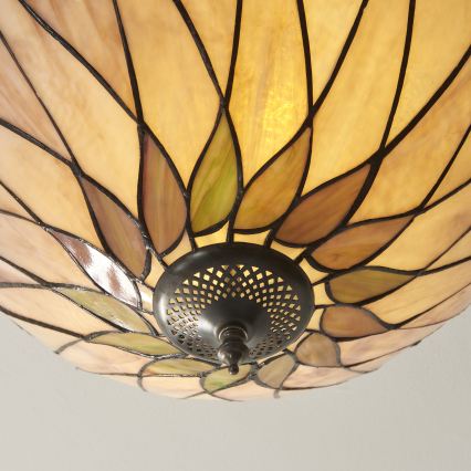 Endon 112188 - Plafonnier Tiffany HUTCHINSON 2xE27/60W/230V Ø 40 cm