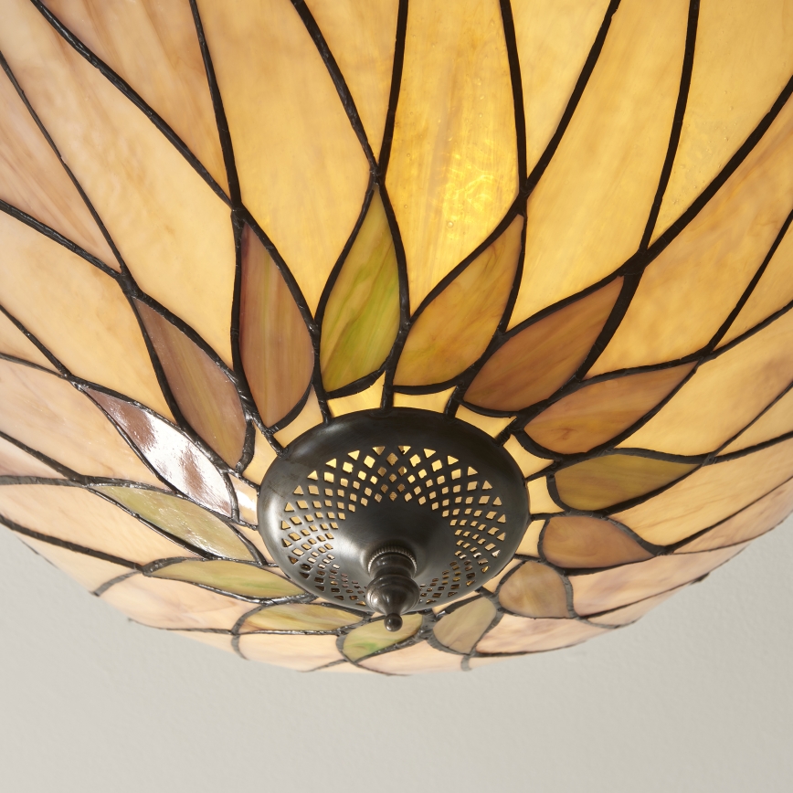 Endon 112188 - Plafonnier Tiffany HUTCHINSON 2xE27/60W/230V Ø 40 cm