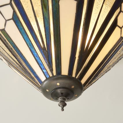 Endon 112191 - Plafonnier Tiffany ASTORIA 2xE27/60W/230V Ø 40 cm
