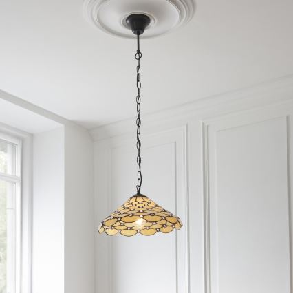 Endon 112226 - Suspension sur chaîne Tiffany PEARL 1xE27/10W/230V Ø 45 cm