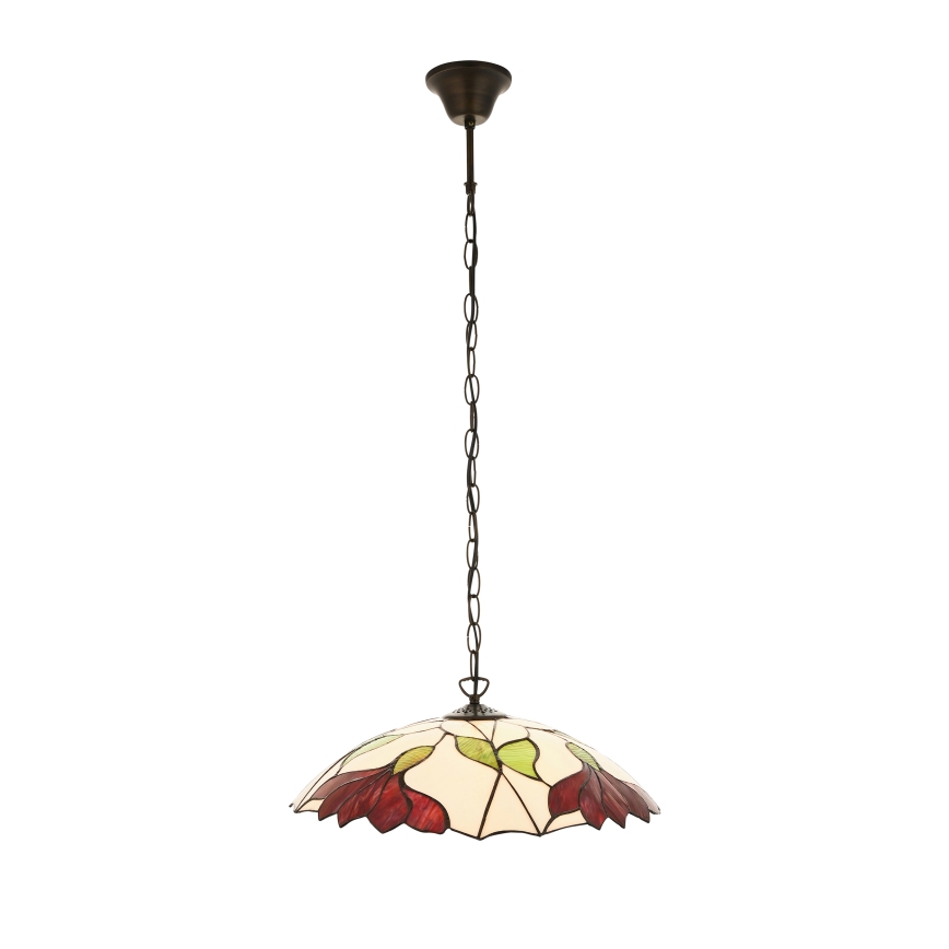 Endon 112246 - Suspension à chaîne Tiffany BOTANICA 1 x E27/60W/230V, Ø 45 cm