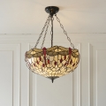 Endon 112251 - Lustre suspendu à chaîne Tiffany DRAGONFLY 3xE27/60W/230V Ø 50 cm