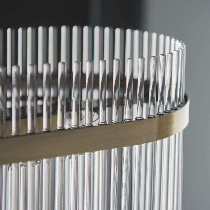 Endon 112573 - Suspension chaîne MARIETTA 4xE14/6W/230V laiton/transparent