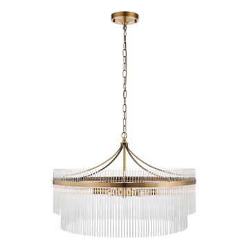 Endon 112574 - Lustre sur chaîne MARIETTA GRAND 7xE14/7W/230V laiton/transparent