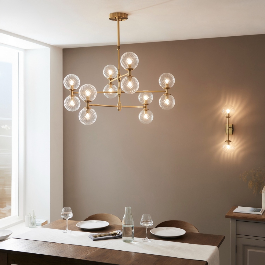 Endon 114041 - Lustre sur tige 12xG9/3,2W/230V doré