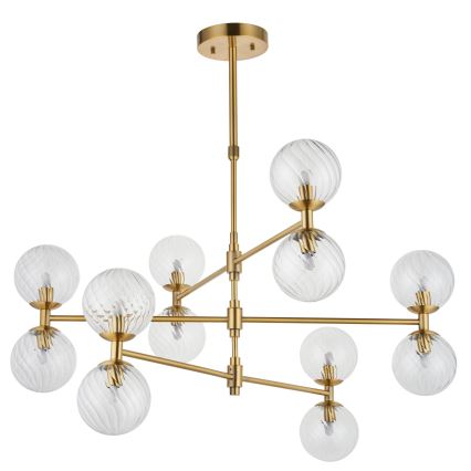 Endon 114041 - Lustre sur tige 12xG9/3,2W/230V doré