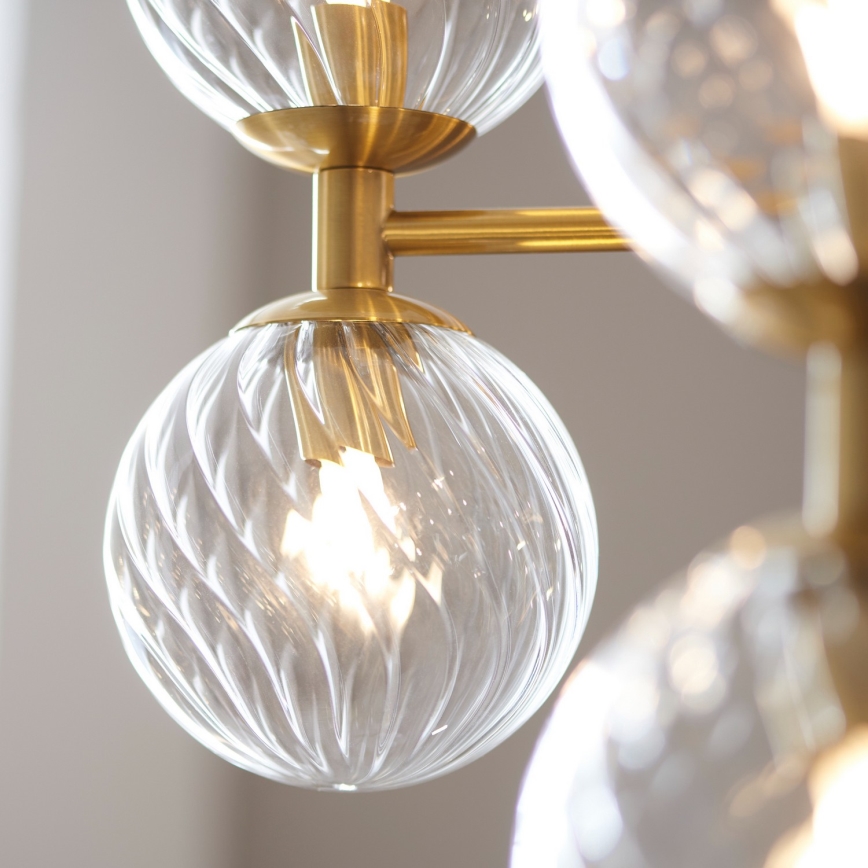 Endon 114041 - Lustre sur tige 12xG9/3,2W/230V doré