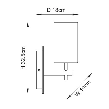 Endon 114201 - Applique murale 1xE14/7W/230V beige/doré
