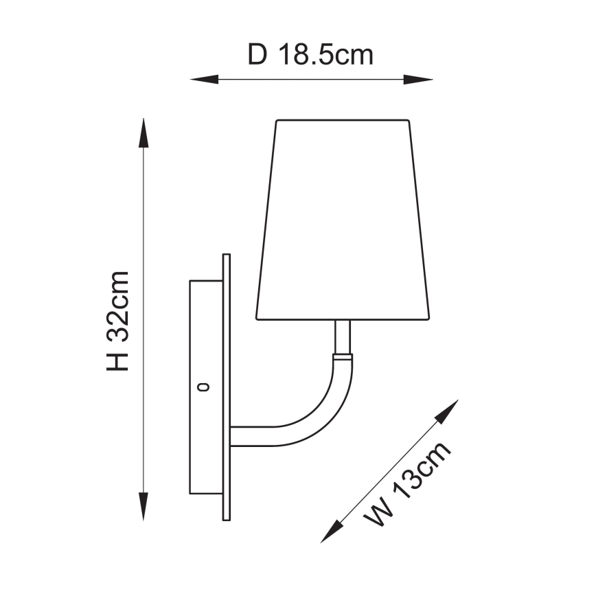 Endon 114202 - Applique murale 1xE14/7W/230V beige/dorée