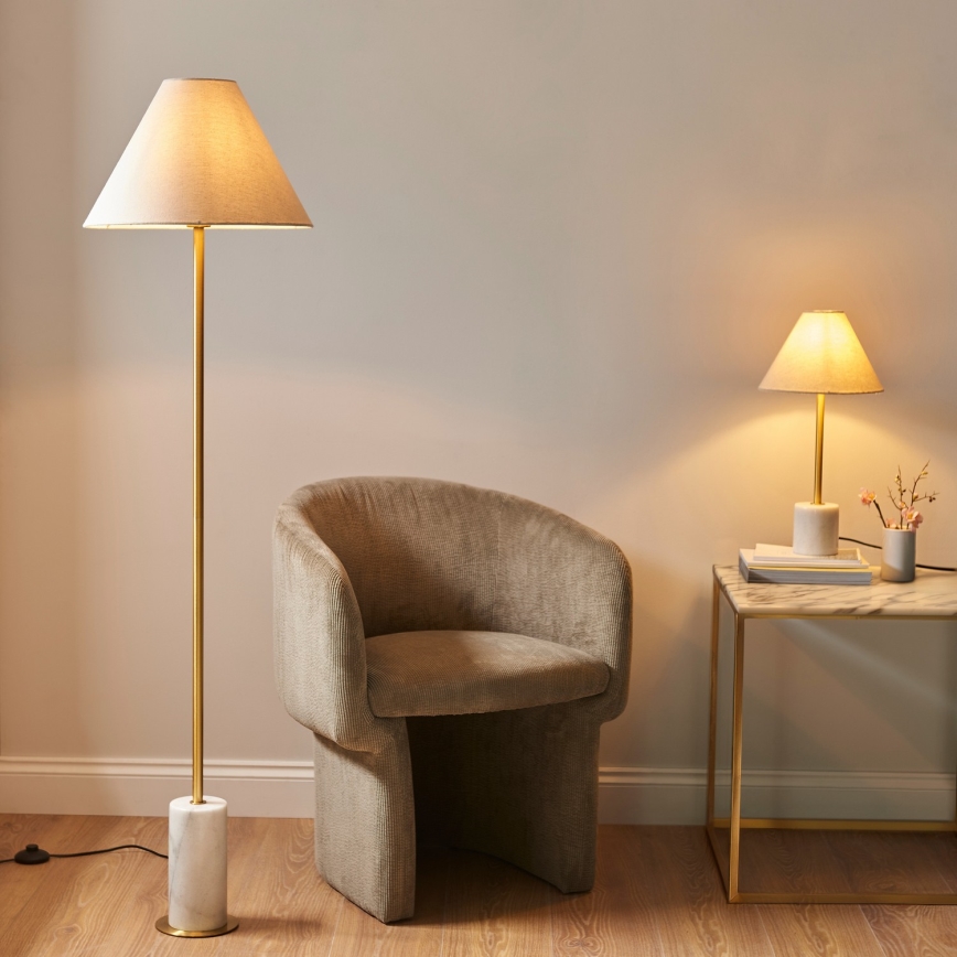 Endon 114209 - Lampadaire 1xE27/10W/230V beige/doré