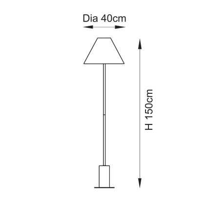 Endon 114209 - Lampadaire 1xE27/10W/230V beige/doré