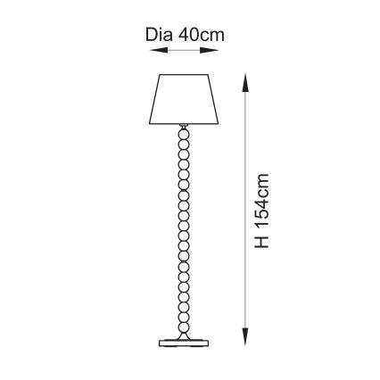 Endon 114634 - Lampadaire HIGGLEDY 1xE27/10W/230V vert/gris