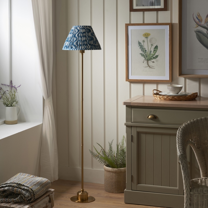 Endon 114778 - Lampadaire rechargeable à intensité variable BURLEY LED/1,5W/5V laiton/bleu