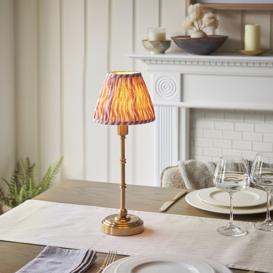 Endon 114804 - Lampe de table à intensité variable rechargeable BURLEY LED/1,5W/5V laiton/rose