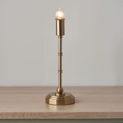 Endon 114804 - Lampe de table à intensité variable rechargeable BURLEY LED/1,5W/5V laiton/rose