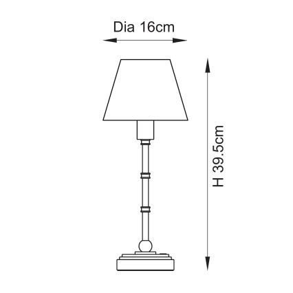Endon 114804 - Lampe de table à intensité variable rechargeable BURLEY LED/1,5W/5V laiton/rose