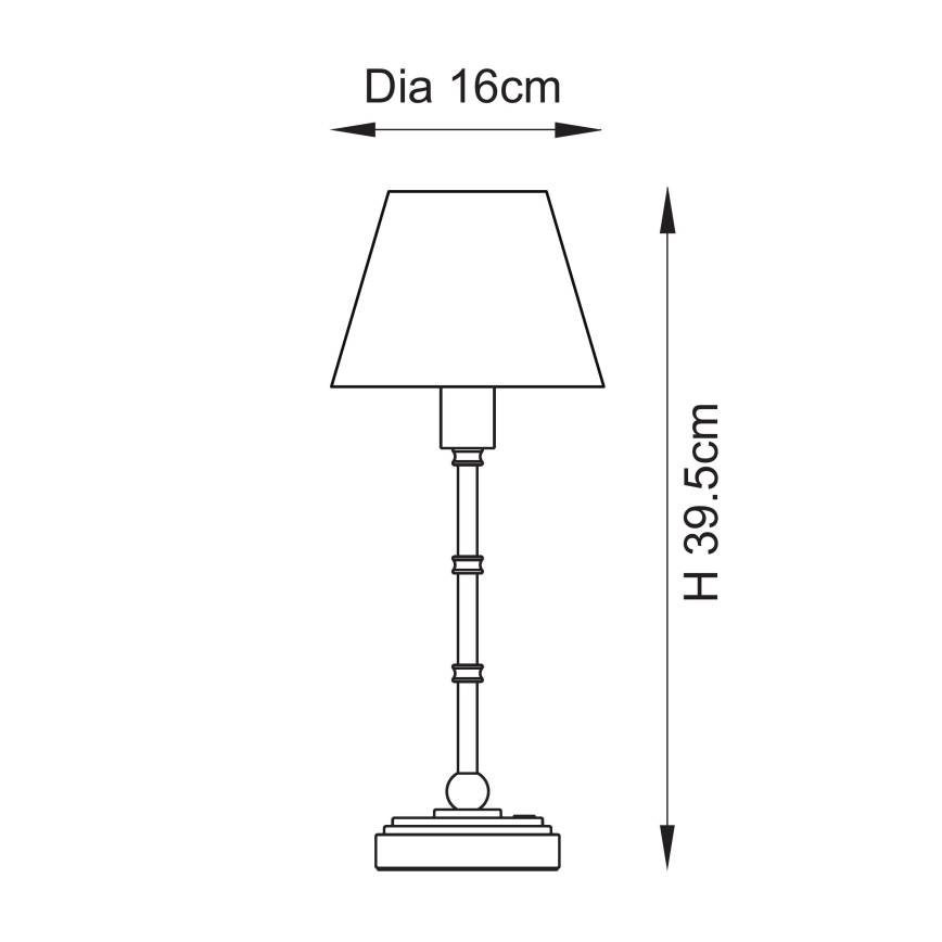 Endon 114804 - Lampe de table à intensité variable rechargeable BURLEY LED/1,5W/5V laiton/rose