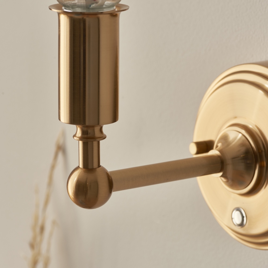 Endon 114817 - Lampe murale à intensité variable et rechargeable BURLEY LED/1,5W/5V 3600 mAh laiton/rose