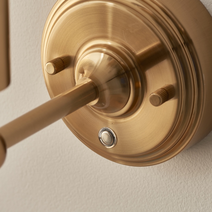 Endon 114817 - Lampe murale à intensité variable et rechargeable BURLEY LED/1,5W/5V 3600 mAh laiton/rose