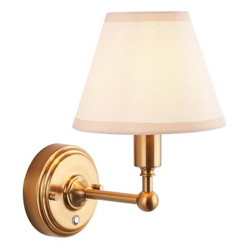Endon 114830 - Lampe murale à intensité variable rechargeable BURLEY LED/1,5W/5V laiton/crémeux
