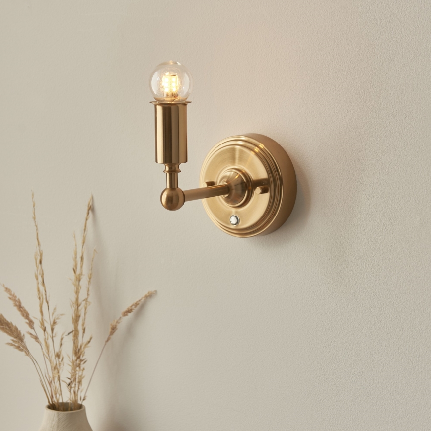 Endon 114830 - Lampe murale à intensité variable rechargeable BURLEY LED/1,5W/5V laiton/crémeux