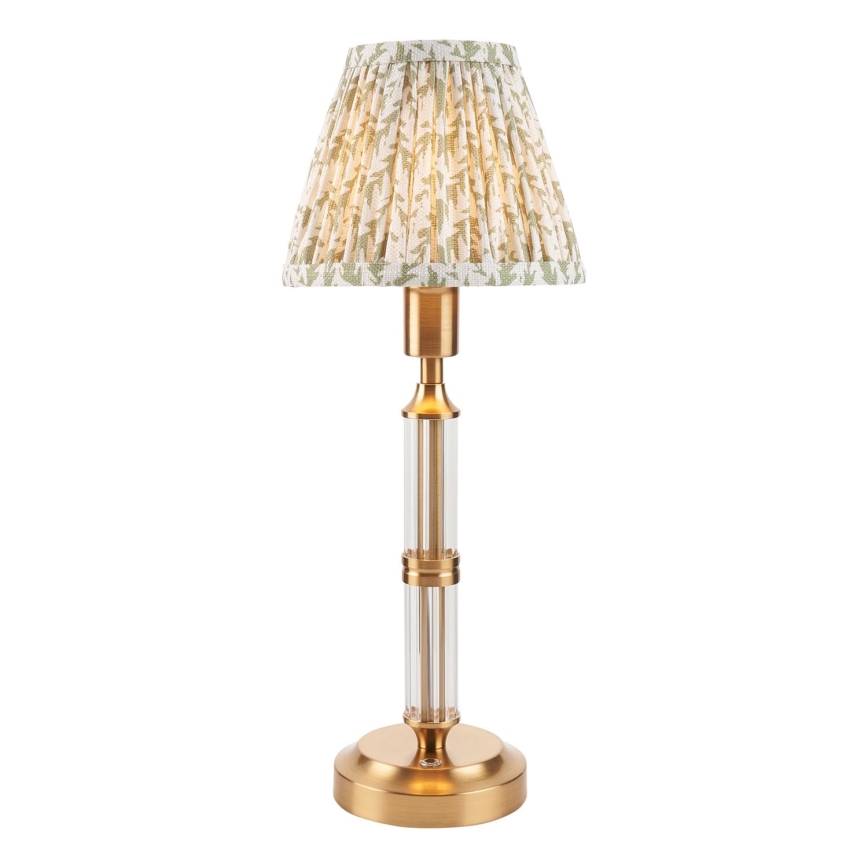 Endon 114838 - Lampe de table à intensité variable rechargeable MORTON LED/1,5W/5V 3600 mAh laiton/vert