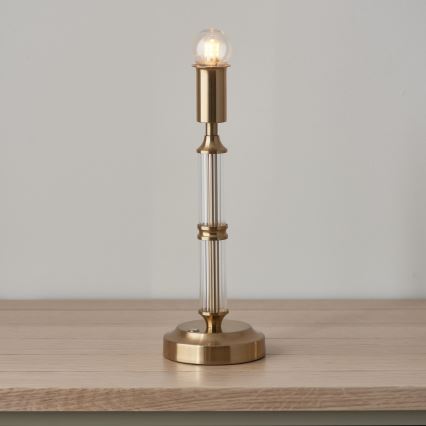 Endon 114838 - Lampe de table à intensité variable rechargeable MORTON LED/1,5W/5V 3600 mAh laiton/vert