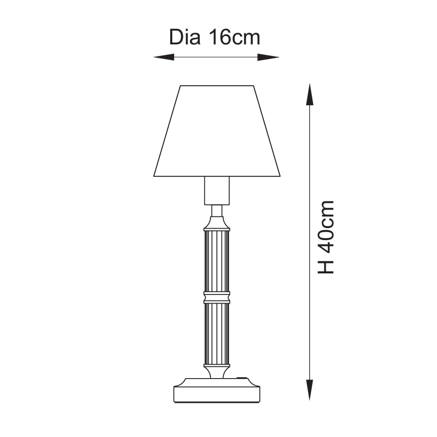 Endon 114838 - Lampe de table à intensité variable rechargeable MORTON LED/1,5W/5V 3600 mAh laiton/vert