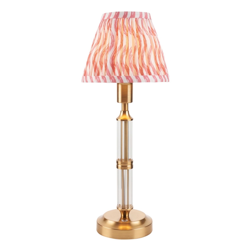Endon 114842 - Lampe de table à intensité variable rechargeable MORTON LED/1,5W/5V 3600 mAh laiton/rose