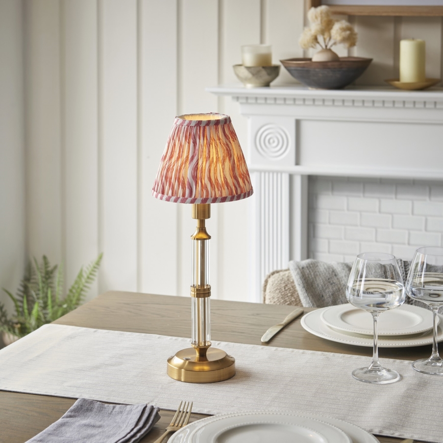 Endon 114842 - Lampe de table à intensité variable rechargeable MORTON LED/1,5W/5V 3600 mAh laiton/rose
