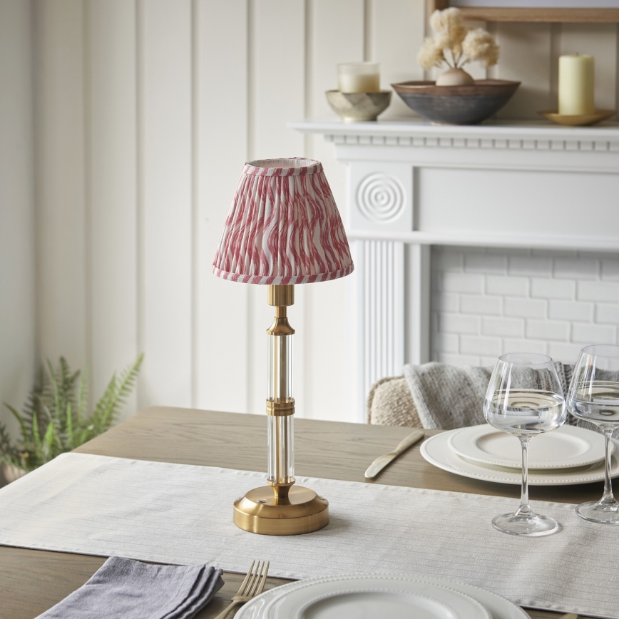 Endon 114842 - Lampe de table à intensité variable rechargeable MORTON LED/1,5W/5V 3600 mAh laiton/rose