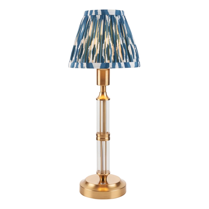 Endon 114846 - Lampe de table à intensité variable rechargeable MORTON LED/1,5W/5V 3600 mAh laiton/bleu