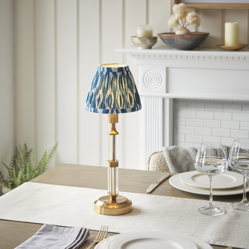 Endon 114846 - Lampe de table à intensité variable rechargeable MORTON LED/1,5W/5V 3600 mAh laiton/bleu
