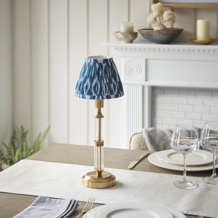 Endon 114846 - Lampe de table à intensité variable rechargeable MORTON LED/1,5W/5V 3600 mAh laiton/bleu