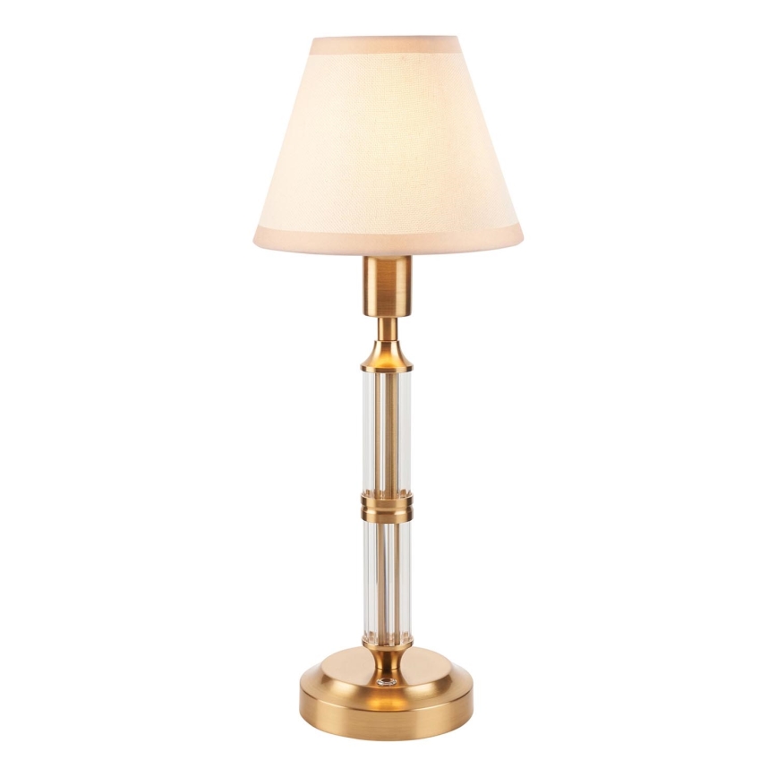 Endon 114849 - Lampe de table à intensité variable rechargeable MORTON LED/1,5W/5V 3600 mAh laiton/beige