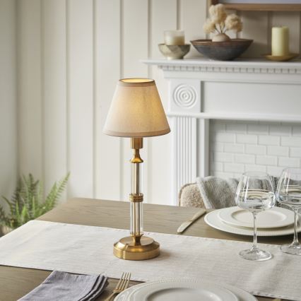 Endon 114849 - Lampe de table à intensité variable rechargeable MORTON LED/1,5W/5V 3600 mAh laiton/beige