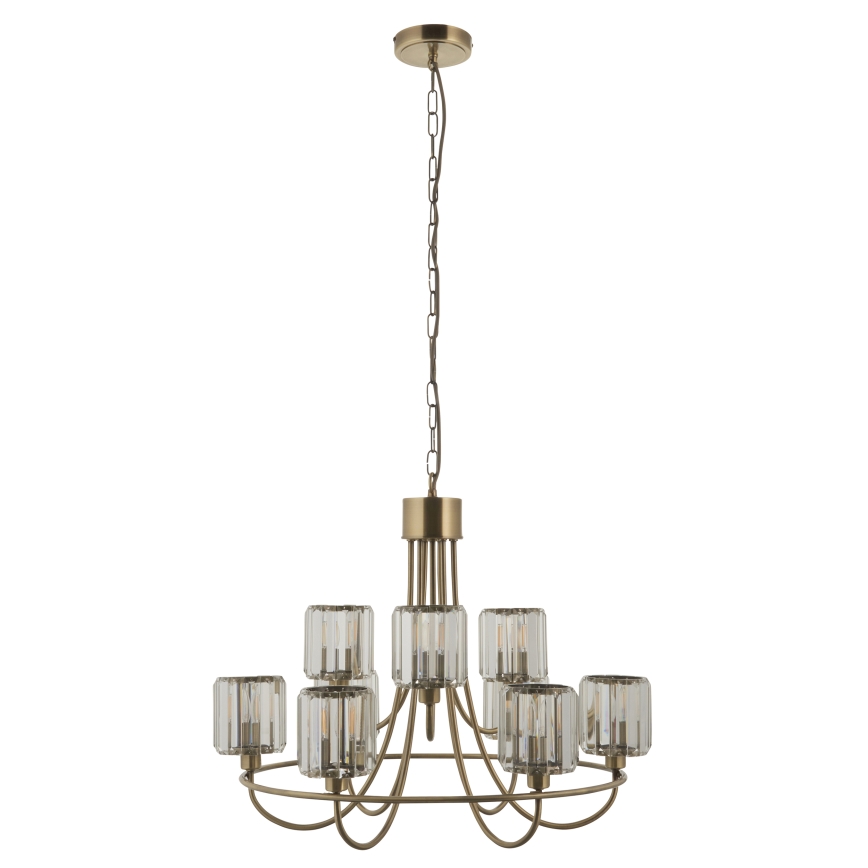 Endon 118934 - Lustre suspendu sur chaîne BERENICE 9xE14/7W/230V doré