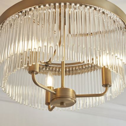Endon 119109 - Plafonnier CLERMONT 3xE14/6W/230V en laiton