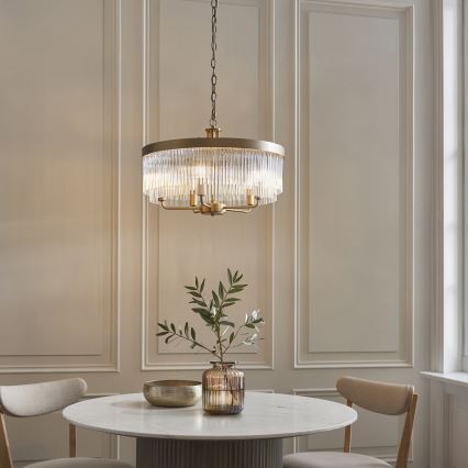 Endon 119110 - Lustre à chaîne CLERMONT 5xE14/6W/230V laiton