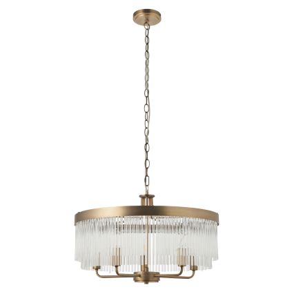Endon 119110 - Lustre à chaîne CLERMONT 5xE14/6W/230V laiton