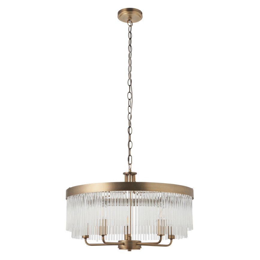 Endon 119110 - Lustre à chaîne CLERMONT 5xE14/6W/230V laiton
