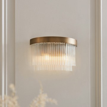 Endon 119125 - Applique murale CLERMONT 2xE14/6W/230V laiton