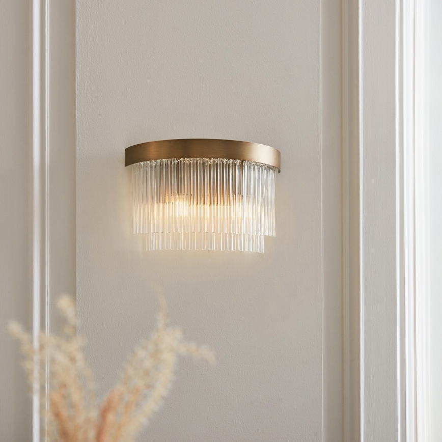 Endon 119125 - Applique murale CLERMONT 2xE14/6W/230V laiton