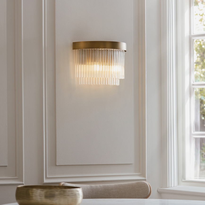 Endon 119125 - Applique murale CLERMONT 2xE14/6W/230V laiton