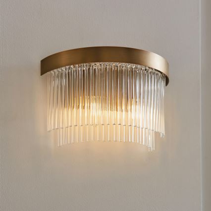 Endon 119125 - Applique murale CLERMONT 2xE14/6W/230V laiton